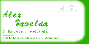 alex havelda business card